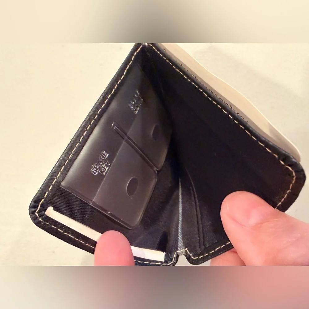 VINTAGE: John Weitz Collection | leather card wallet with ID window
